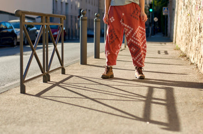 the terracotta blockprint balloon pant
