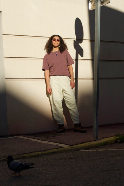 the straight-cut ivory pant